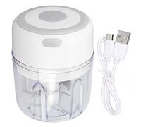 Mini Tritatutto Elettrico per Aglio, Tritatutto per Verdure Portatile Senza Fili da 250 Ml, Tritacarne per Aglio, Tritacarne per Peperoncino, Frutta, Carne, Ecc Bianco