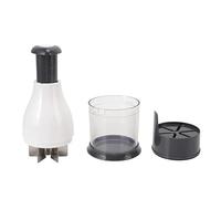 Mini tritatutto Manuale Lama in acciaio inossidabile Facile da smontare Tritatutto per verdure per cipolle Noci Aglio Pepe Tritatutto Materiale PP Bianco