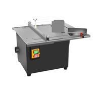 Mini troncatrice, Da Tavolo Elettrica For Decorazioni In Legno, Nuovo Tavolo In Acciaio Inossidabile Aggiornato Con Righello Angolare E Regolabile,per il taglio fai da te di ottone e acciaio(Black3)