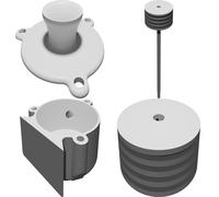 Mini Turbina Tesla per Aria Compressa Progetto Fai Da Te Kit Stampato 3D