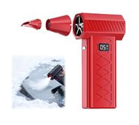 Mini Turbo Snow Blower, 130,000 RPM Portable Turbo Blower with LED Display and Multi-Speed Control for Car Snow Removal, Home Cleaning (Red)