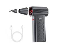 Mini Turbo Snow Blower, 130000 Rpm 3-Gear Portable Adjustable Mini Snow Blower with Fast Charging for Computer Keyboard House Outdoor and Car (Black)