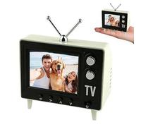 Mini TV giocattolo da lavoro retrò, scala 1:12, memoria da 8 GB, per casa delle bambole, TV, supporta riproduzione USB e jack per cuffie, per scene fai da te e regalo unico da collezione (verde)