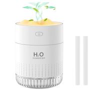 Mini Umidificatore Ambiente, 2 Modalità di Nebbia, con Spegnimento Automatico e Luce Notturna, Umidificatore Casa per La Camera da Letto Del Bambino, Ufficio(Bianco)