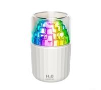 Mini umidificatore compatto per uso domestico con luci colorate regolabili, funzionamento silenzioso, doppia modalità di nebulizzazione e timer di sicurezza con prevenzione delle bruciature a secco