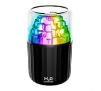 Mini umidificatore compatto per uso domestico con luci colorate regolabili, funzionamento silenzioso, doppia modalità di nebulizzazione e timer di sicurezza con prevenzione delle bruciature a secco