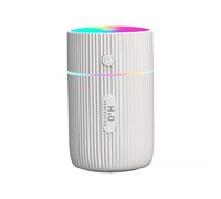 Mini umidificatore d'aria USB, diffusore di oli essenziali, purificatore per auto e casa, generatore di nebbia agli ioni aromatici con luce notturna a LED per ufficio, camera dei bambini, auto (bianco
