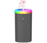 Mini umidificatore e diffusore di aromi, 400 ml, 2 in 1, con luce notturna e spegnimento automatico, diffusore portatile con 2 modalità per camera da letto, ufficio, auto e relax a casa