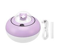 Mini umidificatore grazioso gatto scultura portatile silenziosa silenziosa umidificatore d'aria desktop per la spina USB per l'ufficio di casa materiale ABS 267G (Viola)