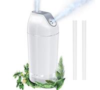Mini umidificatore portatile con luce notturna e 4 modalità, 480 ml, ricaricabile tramite USB, umidificatore a nebbia fredda per auto, bambini, piante, ufficio (bianco)