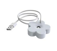 Mini umidificatore USB da tavolo portatile a ultrasuoni, nebulizzatore idratante per casa, ufficio, camera da letto, cameretta dei bambini, plastica ABS, cavo da 1,2 m, 4 (Bianco)