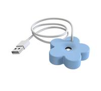 Mini umidificatore USB da tavolo portatile a ultrasuoni, nebulizzatore idratante per casa, ufficio, camera da letto, cameretta dei bambini, plastica ABS, cavo da 1,2 m, 4 (Blu)