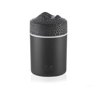 Mini umidificatore USB per auto e ufficio con serbatoio dell'acqua da 300 ml e ricarica di tipo C, spegnimento automatico dopo 4 ore di uso continuo o 8 ore intermittente (grigio)