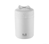 Mini umidificatore USB per auto e ufficio con serbatoio dell'acqua da 300 ml e ricarica di tipo C, spegnimento automatico dopo 4 ore di uso continuo o 8 ore intermittente (bianco)
