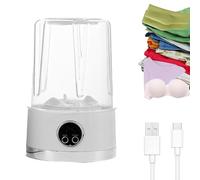 Mini Underwear Washing Machine,Wireless Portable Laundry Cup,Portable Mini Washing Machine,for Socks, Underwear, Foldable Design Ideal for Apartment, Home (White)