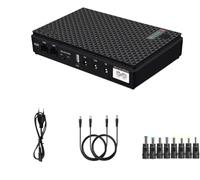 Mini UPS Batteria di Backup per Router, con10400mAh con POE, Uscita USB 5V/2A DC 5V/9V/12V 2A per Modem, Telecamere di Sicurezza, Smartphone