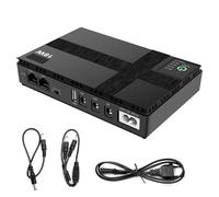 Mini UPS Batteria di Backup per Router,Gruppo di Continuità con 10400mAh PowerBank,USB Uscita 5V 2A USB e 5V 9V 12V 2A DC,Telecamere di Sicurezza, Smartphone,18Wh