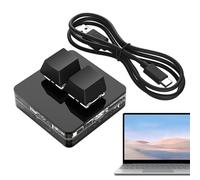 Mini USB a 2 pulsanti, mini USB | PC da gioco meccanico, mini USB universale con retroilluminazione RGB per la scuola e la casa