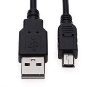 Mini USB Cavo 5m Caricabatterie Compatibile con Nikon D2H, D2Hs, D2X, D2Xs, D3, D3X, D3S, DS3, D4, D40, D40X, D50, D60, D70, D70s, D80, D90, D100, D200, D300, D600, D610, D3000, D3100, D7000 | Camera