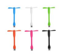 Mini USB Ventilator, 6 Pack USB Mini Fan Silent Flexible Portable USB Fan Cooling Cooler Compatible Any USB Port Like Power Bank/Notebook/Laptop/Computer 6 Colors
