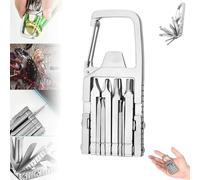 Mini utensile Jawbreaker, mini utensile multiuso 12 in 1, mini utensile multiuso, mini utensile pieghevole con apribottiglie, supporto per telefono, cacciavite, moschettone, (1pcs)