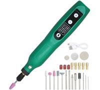 Mini Utensile Rotante A Batteria, Kit di Utensili Rotanti A 5 velocità E Ricarica USB, Luci LED Anteriori E Kit di Accessori da 24 Pezzi per Foratura, Intaglio, Incisione, Levigatura, Lucid