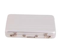 Mini valigetta porta biglietti da visita a forma di valigia porta biglietti da visita, Argento, Small, Compatto
