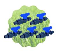 Mini Valvola a Cilindro, Rubinetto con Attacchi Innesto e Manichetta 17 mm, Sistemi e Tubi di irrigazione a Goccia, Nero MADE IN ITALY - Orto Facile (1)