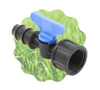 acquaverde Mini Valvola a Cilindro, Rubinetto Portagomma con Filetto Femmina per Impianti, Sistemi e Tubi di irrigazione a Goccia, Nero Made in Italy - Orto Facile (1, 16 mm x 1/2")