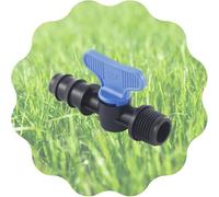 Mini Valvola a Cilindro, Rubinetto Portagomma con Filetto Maschio per Impianti, Sistemi e Tubi di irrigazione a Goccia, Nero MADE IN ITALY - Orto Facile (16 mm x 3/4", 1)