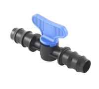 Mini Valvola a Cilindro, Rubinetto Portagomma per Impianti, Sistemi e Tubi di irrigazione a Goccia, Nero Made in Italy - Orto Facile (1, 25 x 25 mm)