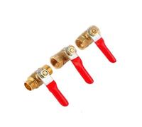 Mini valvola a sfera di intercettazione in ottone da 1/8" 1/4'' 3/8'' 1/2'' filettata femmina-maschio BSP for il controllo del flusso di acqua e olio(1/4",Female-Male)