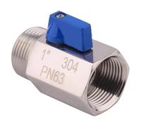 Mini valvola a sfera in ottone 1PC 1/4 e 3/8 Femmina x Maschio Controllo interruttore di arresto(M)