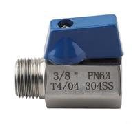 Mini valvola a sfera manuale in acciaio inossidabile 304 design a doppia tenuta per flusso bidirezionale in sistemi di acqua, olio e gas (3/8)