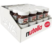 Mini Vasetto da 25gr - Confezione da 32 Pezzi per Nutella da ogni ricorrenza (Battesimi, Comunioni, Compleanni, Confettate)