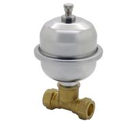 Mini vaso di espansione da 0,16 l, a T da 15 mm, in acciaio inossidabile, previene i tubi rumorosi, approvato WRAS, altezza 135 mm, diametro 80 mm (ammortizzatore + T da 15 mm)