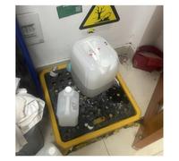 Mini vassoio di contenimento delle fuoriuscite di olio, piattaforma impilabile da 11 l, per applicazioni di laboratorio e industriali, 49 x 35 x 9,5 cm, pallet a griglia per lo stoccaggio sicuro dei