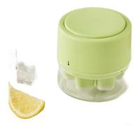 Mini vassoio per cubetti di ghiaccio impilabile, con coperchio ermetico, impedisce la miscelazione dei sapori e supporta una rapida conservazione a freddo (verde)