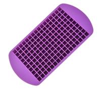 Mini vassoio per ghiaccio in silicone a 160 griglie, per cubetti di ghiaccio, pieghevoli, per rompere il ghiaccio (viola)