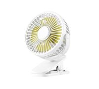 mini ventaglio manuale, Mini ventilatore portatile con clip a mano USB ricaricabile silenzioso Ventilatore elettrico da tavolo Dormitorio for studenti Piccolo ventilatore di raffreddamento(White)