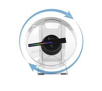 Mini ventilatore 3D olografico da tavolo con telecomando e supporto for scheda SD, display pubblicitario commerciale, proiettore, immagine video