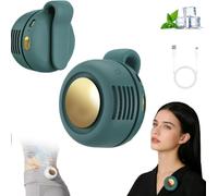 Mini ventilatore a clip senza pale con rotazione a 360°, ventilatore portatile ricaricabile USB-C per collo e dimensione, 3 velocità ventilatore portatile senza pale a clip per camicia da ufficio