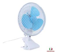 MINI VENTILATORE A PINZA CON DOPPIO SNODO 3 PALE SCRIVANIA TAVOLO CASA UFFICIO