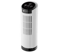 Techly 621642 Mini Ventilatore a Torre 13" 3 velocità con Interruttore Touch Oscillazione 70° e Timer Bianco