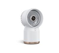 Mini ventilatore condizionatore portatile con umidificatore USB per ufficio e camera da letto, silenzioso, di colore bianco, con base in leg