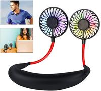 Mini ventilatore da collo ricaricabile USB portatile casa auto 3 velocità sport [EEK: A+++]