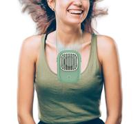 Mini ventilatore da collo sospeso - Catena USB portatile con 3 velocità di circolazione 'aria in 3 velocità, nastro di supporto regolabile - Ventilatore da campeggio da viaggio | Gola carica per