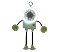 Mini Ventilatore Da Scrivania | Raffreddatore d'aria portatile ricaricabile design robot con luce LED | Ventilatore portatile con ventose - Per casa cucina camera da letto all'aperto spiaggia picnic