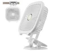 Mini ventilatore da scrivania - Ventilatore da tavolo USB multifunzionale con clip - Mini ventilatore con porta USB a luce LED per luce notturna da tavolo, cucina, letto, camera da letto, lampada da s