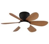 Mini ventilatore da soffitto con ventola dimmer LED e telecomando Delores leg... [EEK: E]